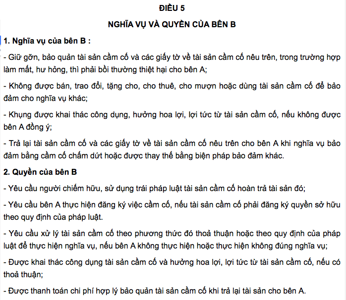 Hợp đồng cầm đồ F88? Mẫu giấy vay cầm đồ lãi suất thấp